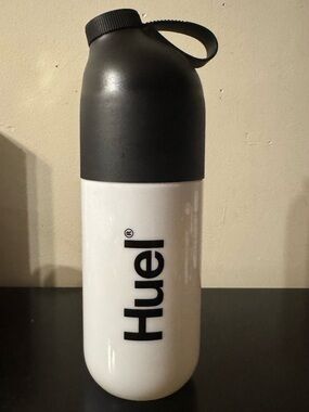HUE Black & White Travel Shaker Reusable Water Bottle